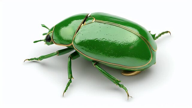 Emerald Jewel Beetle: A Close-Up Macro Exploration of Nature's Exquisite Design