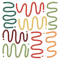Hand Drawn Wavy Lines and Abstract Doodle Vector Set