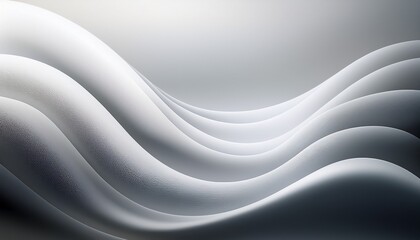 Obraz premium gradient background in white and gray tones with flowing curved lines soft transitions and a slightly blurred foreground and background adding a layer of grainy grit and noise throughout