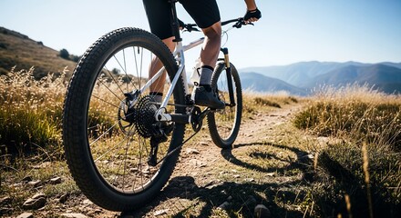 Mountain Biking on a Sunny Trail