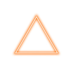 Orange glowing neon triangle element