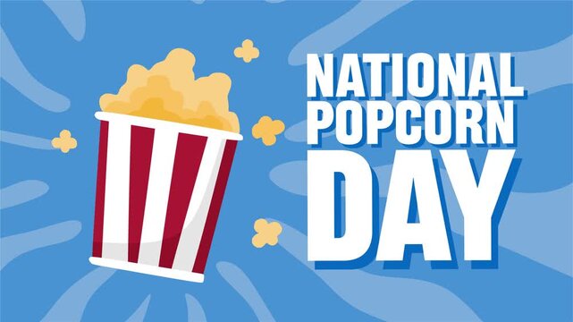 Happy popcorn day with delicious popcorn
