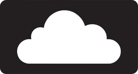 Fototapeta premium Cloud Icon Vector Graphic Representing Weather Forecast and Data Storage Solutions for Digital Applications