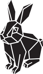 Geometric Hare Silhouette Vector Illustration A Modern and Stylish Design for Animal Lovers and Graphic Projects