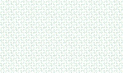 明るい緑のグラデーションがかかった二重に重なった十字繋ぎ模様