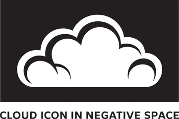 Fototapeta premium Simple Cloud Icon with Soft Edges on Dark Background for Weather Forecast and Digital Interface