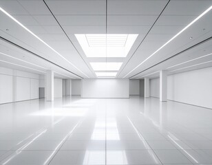 Obraz premium Overhead Beam in Minimal Showroom 