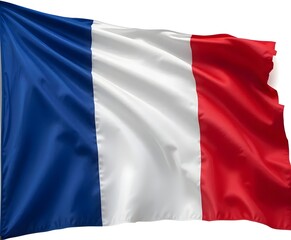 Obraz premium Elegant French flag waving proudly, symbol of liberty, equality, fraternity, and national identity