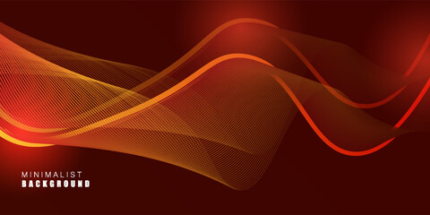 3d Abstract red background wavy line