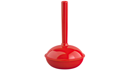 red 3d plunger on white background
