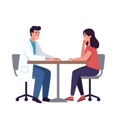 Doctor and Patient Consultation Illustration Medical Examination Healthcare Concept