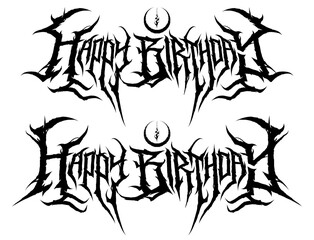 Happy Birthday – Extreme Death Metal Typography	