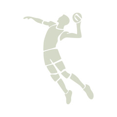 Agile Player Volleyball Silhouette