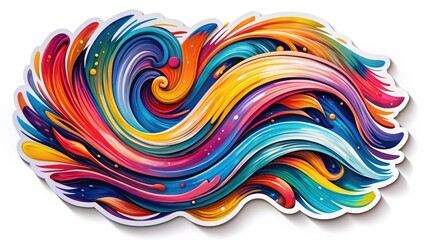 Fototapeta premium Abstract Vibrant Swirls of Color A Dynamic Composition of Vivid Hues and Organic Forms