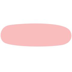 Flat vector illustration of simple pink oval shape frame, isolated on white background, perfect for decorative template, labels, and posters.