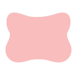 Flat vector illustration of abstract pink blob wavy shape design, isolated on white background, suitable for decoration, template, and labels.