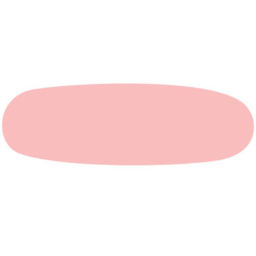 Flat vector illustration of simple pink oval shape frame, isolated on white background, perfect for decorative template, labels, and posters.