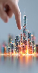 Fototapeta premium Miniature Cityscape Under Control