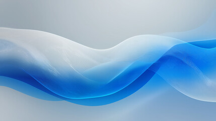 Obraz premium Abstract blue and white flowing waves ideal for modern designs. Suitable for backgrounds, branding, web design, and print materials.