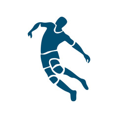 Obraz premium Athletic Volleyball Player Shadow