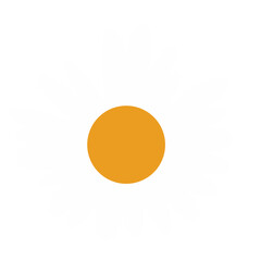 Minimal flat 2d illustration of a bright yellow circle, representing abstract design, creativity, energy, imagination, positivity, balance, modern style, harmony, and simplicity.
