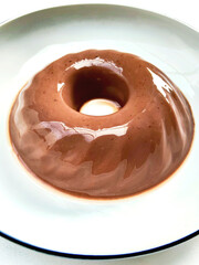 Delicious Homemade Chocolate Pudding Dessert on a Plate