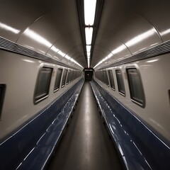 Obraz premium fast moving escalator in subway