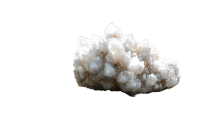 Large Cluster of Sparkling White Crystals on Rocky Terrain, Natural Mineral Formation, Geology, Nature Photography