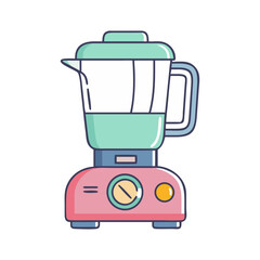 Obraz premium Retro style kitchen blender for smoothies and food processing equipment