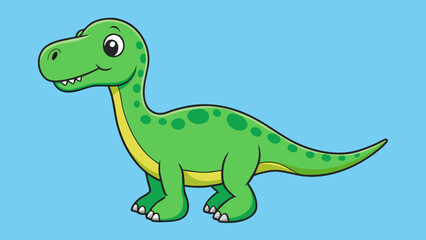 Cute, funny tyrannosaurus rex baby cartoon vector illustration