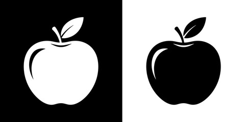 Simple apple illustration perfect for health, wellness, and food branding campaigns with a modern design