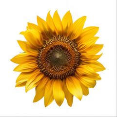 Fototapeta premium sunflower on white background with png white background isolated