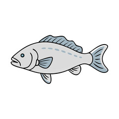 A vibrant collection of three unique cartoon fish illustrations depicting various aquatic species