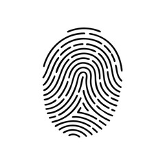 Digital Fingerprint Authentication. Abstract representation of a human dermal print, symbolizing secure access, personal data protection, and advanced identification technology.