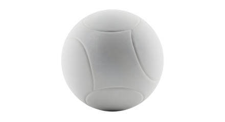White volleyball isolated on white background, close-up of sport ball used in indoor and beach games, perfect for sports and fitness projects