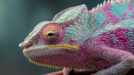 Fototapeta premium Colorful chameleon close up