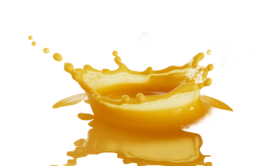 A vibrant splash of liquid, capturing a moment of impact and artistic flair