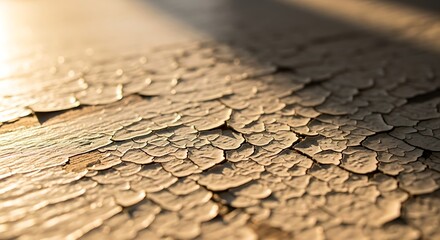 Close up of cracking paint on a weathered surface