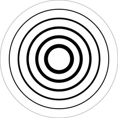 Fototapeta premium Circle with halftone line elements, sound wave