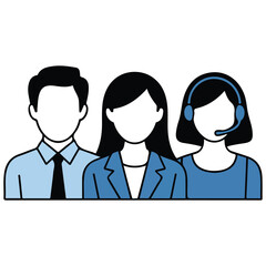 Happy Administrative Professionals Day office workers vector illustration on white background