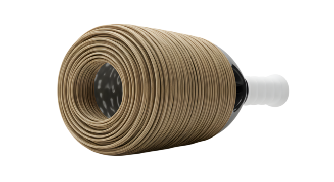 Brown and black maraca musical instrument isolated on white background, perfect for music events and cultural celebrations