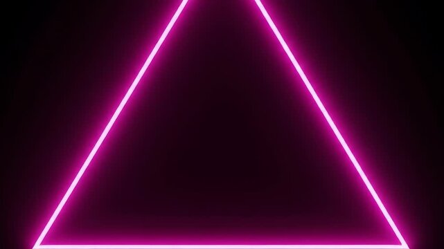 Neon pink triangle graphic on black background