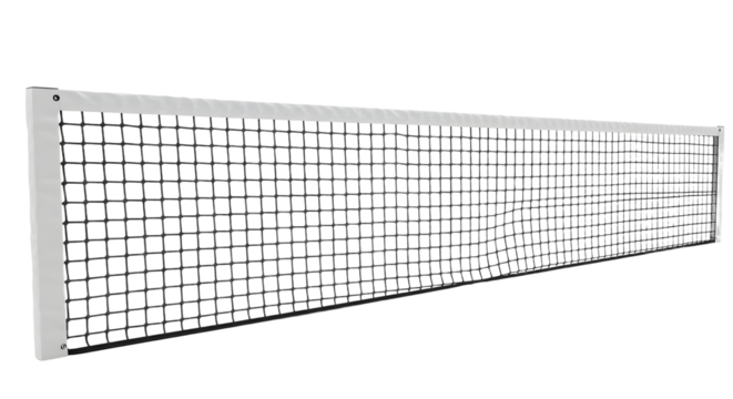 Professional volleyball net isolated on white background, perfect for sports and recreational activities