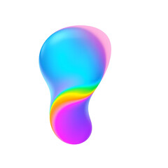 Abstract fluid form with vibrant colors