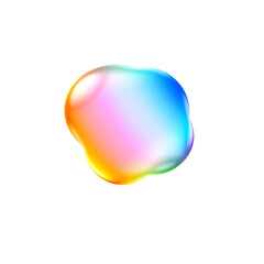 Abstract iridescent bubble
