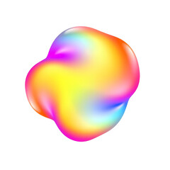 Vibrant, abstract, fluid shape