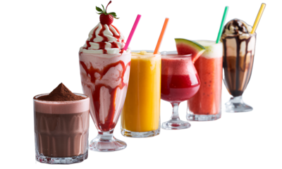 Refreshing Summer Drinks Variety of Colorful Beverages