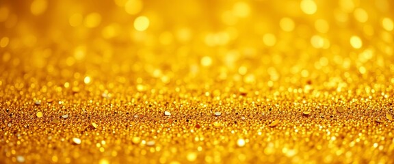 Golden glitter background with sparkling confetti and gold dots ,  sparkle effect,  holiday