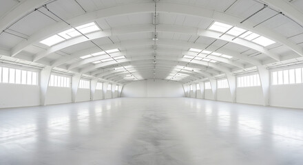 Large industrial warehouse interior concept