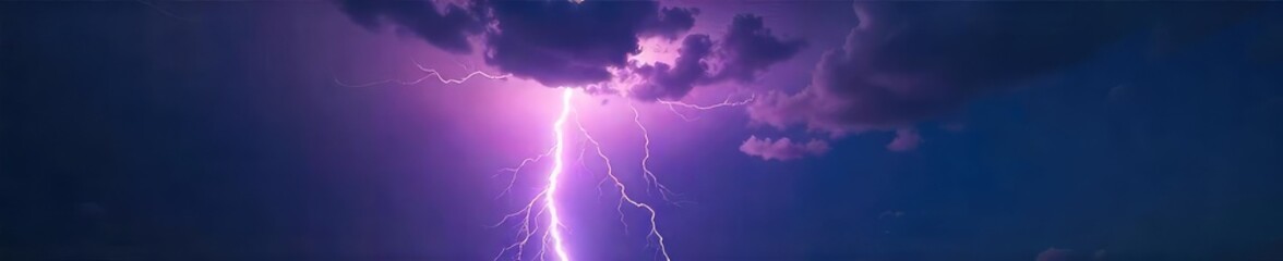 A dramatic, close-up shot of a lightning bolt striking during a powerful thunderstorm, illuminating the dark sky The raw power of nature is captured in this breathtaking image , bright, flash